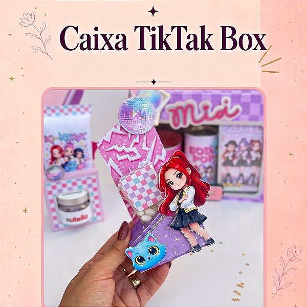 Kit Festa |Linha Diamante | Caixa Tiktak Box | Lembrancinhas Personalizadas