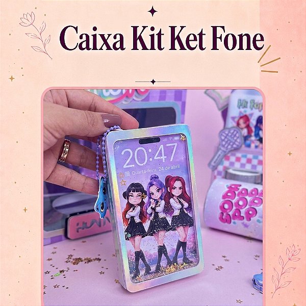 Kit Festa |Linha Diamante | Caixa Kit Ket Fone | Lembrancinhas Personalizadas