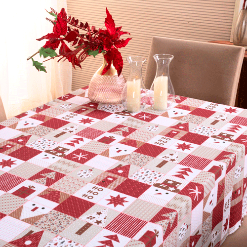 Toalha de Mesa Basic 1 Peça Tecido Oxford Natal