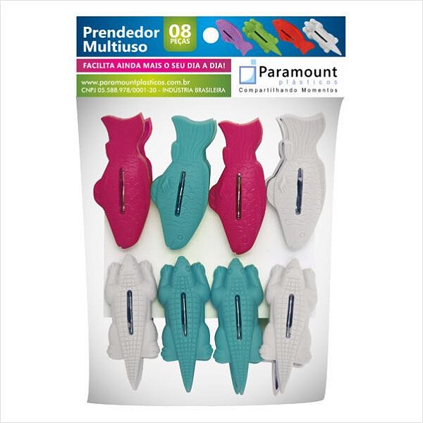 Prendedor multiuso com 8 unidades