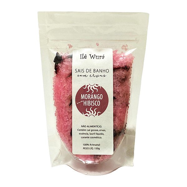 Sais de Banho Morango com hibisco para Chuveiro ou Banheira