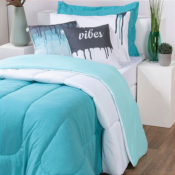 Kit Edredom Linho Colorful Solteiro