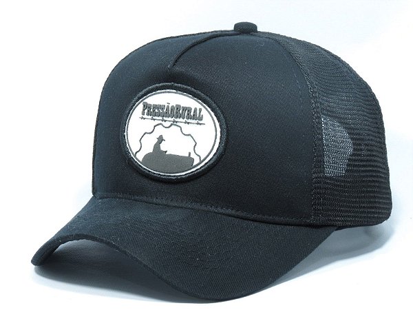 Boné Aba Curva Trucker Pressão Rural Preto Fazendeiro - Pressão Rural -  Estilo de vida Sertanejo