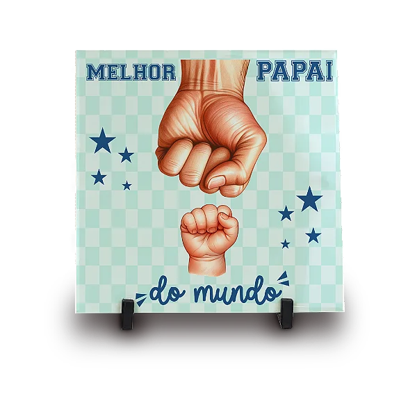 Azulejo Decorativo O Melhor Pai do Mundo 15x15 cm