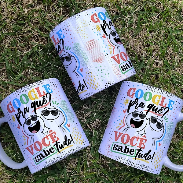 Caneca Google Pra Que? Personalizada 325ml