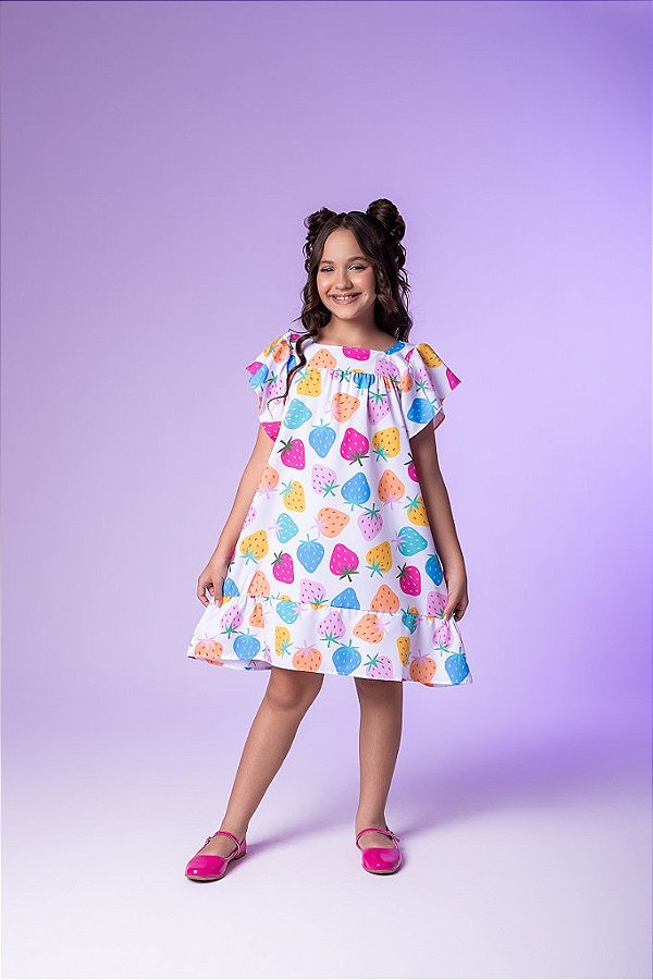 Vestido Brincar Morango Mix