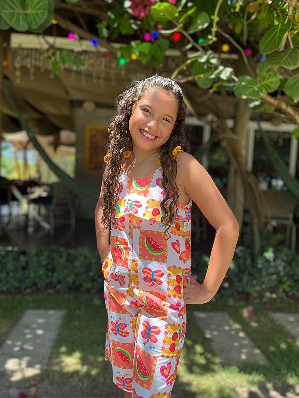 Macacão Pirueta Laranjinha