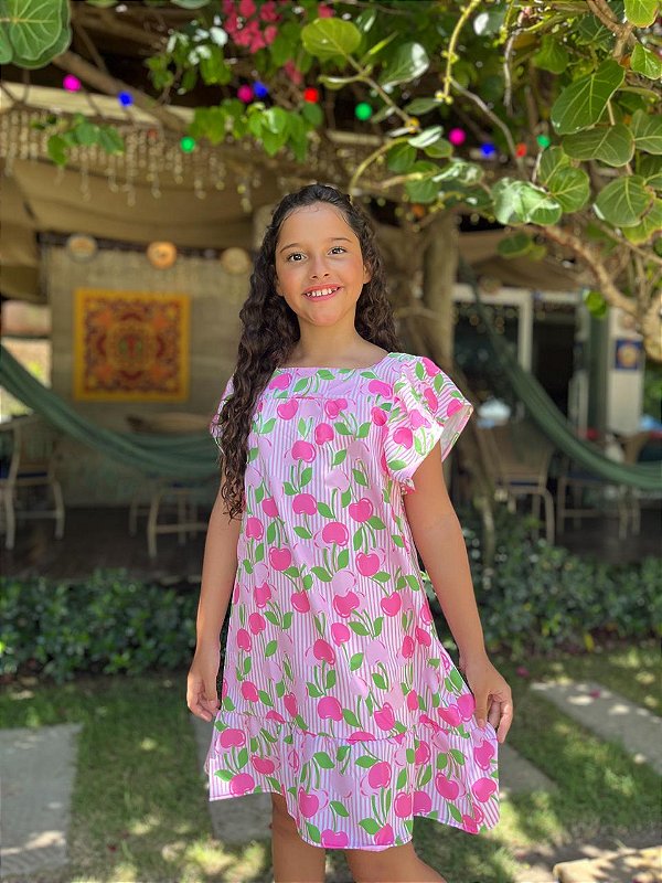 Vestido Brincar Pink Cereja