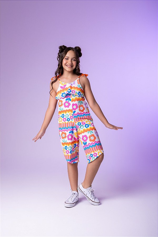 Macacão Pirueta Flores