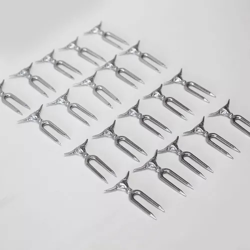20 Mini Garfinhos para Petiscos Em Alumínio com Cara De Boi