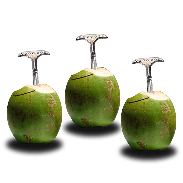Kit 3 Furador De Coco Verde Abridor De Coco De Alumínio