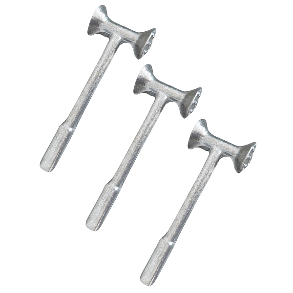 Kit 3 Martelo Para Carne Batedor Em Alumínio P/ Amaciar Bife