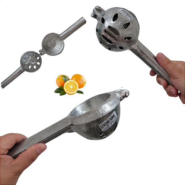 Kit 3 Espremedores de Laranja em Alumínio Prático e fácil