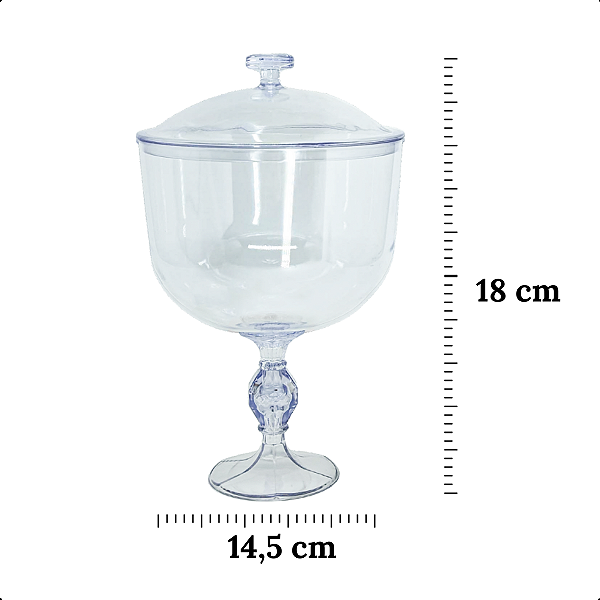 Taça Americana 1,25L com Tampa – Kit 6 Unidades