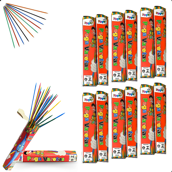 Kit 30 Jogos Pega Varetas com 21 Palitos Brinquedo P/ Festa