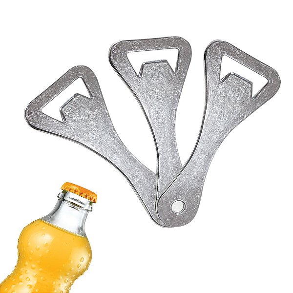 Kit com 3 Abridor De Garrafas Grande Gigante Alumínio Batido
