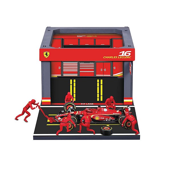 Pit Pass Ferrari SF-24 Diorama Garagem 1/43 #16