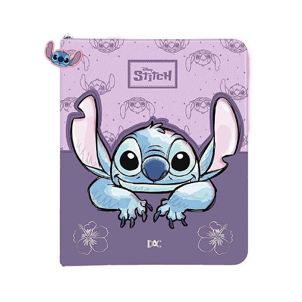 Caderno Argolado Universitário Stitch Dac - 48 Folhas