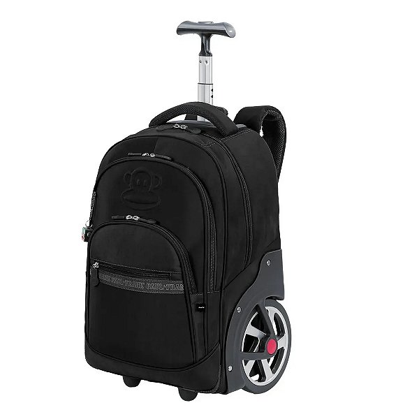 Mochila Paul Frank Carrinho Mega Rodas T03 Preto