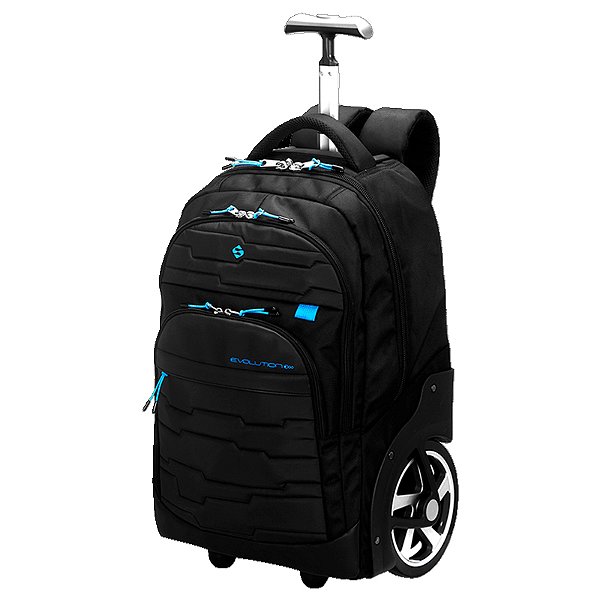 Mochila Paul Frank Carrinho Mega Rodas Evolution - Preto