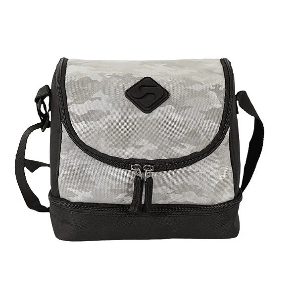 Lancheira Sestini 2 Compartimentos Tactical Snow - Preto e Cinza