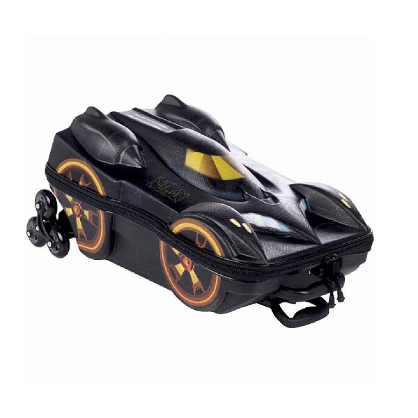 Mochila Escolar Batman Beware com 03 Rodinhas Maxtoy