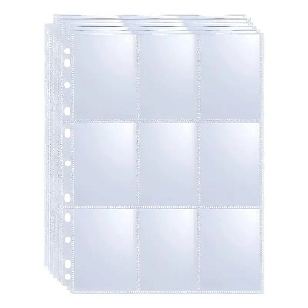 Kit com 10 Envelopes Plásticos para Cards 9 Lugares Pacote Dac