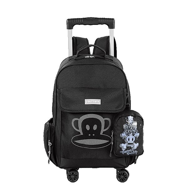 Mochila de Rodinhas Sestini Paul Frank Casual - Preto