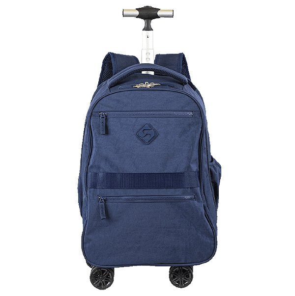 Mochila de Rodinhas Duplas Sestini Rolling Crinkle - Azul