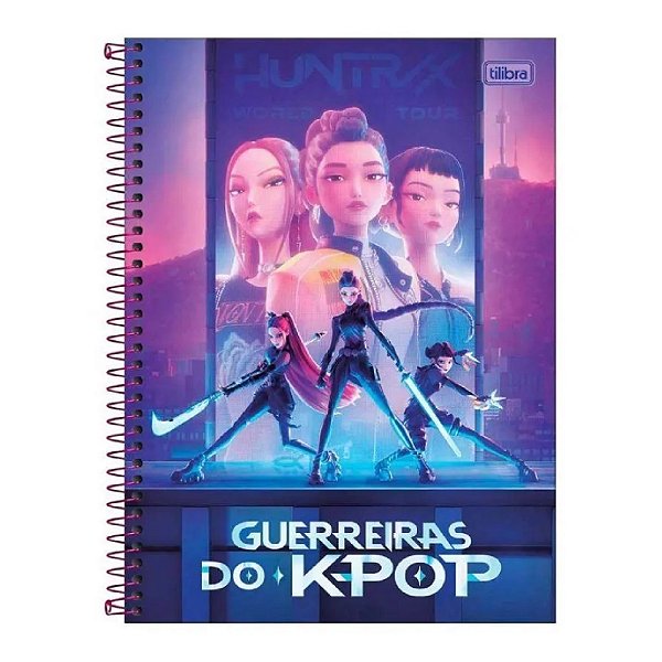 Caderno Universitário Capa Dura Guerreiras do K-Pop 160 Folhas Tilibra