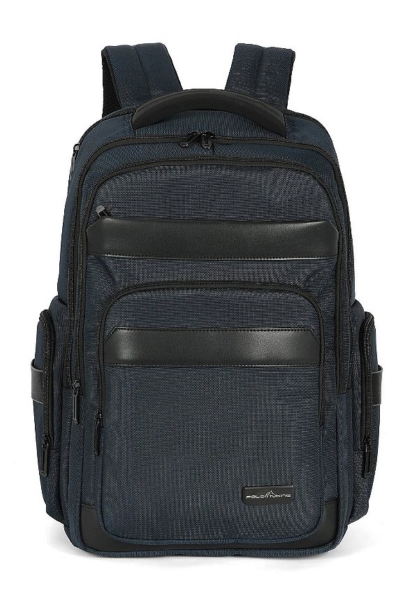 Mochila Executiva Polo King First para Notebook Azul Grande