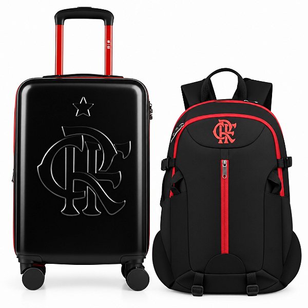 Mala de Viagem Bordo 10kg Bagaggio Flamengo CRF Oficial + Mochila