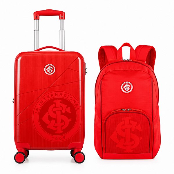 Kit Mala De Viagem Bordo Com Rodas 360 Pc Internacional + Mochila Colorado