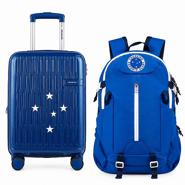 Kit Mala de Viagem Bordo 10kg Bagaggio Cruzeiro + Mochila