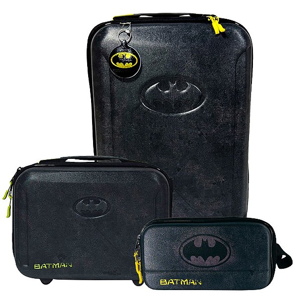 Kit Mala Escolar 03 Rodinhas Batman