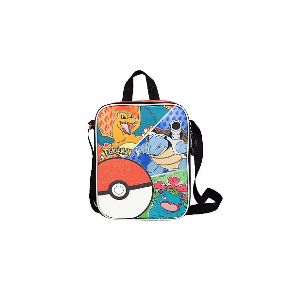 Lancheira Escolar Infantil Vermelha Pokémon Evoluções R