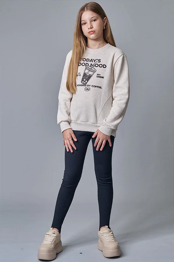 CALCA LEGGING EM SOFT LINE PRETO