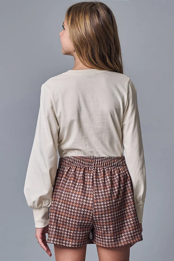 BLUSA EM MEIA MALHA BEGE CLARO