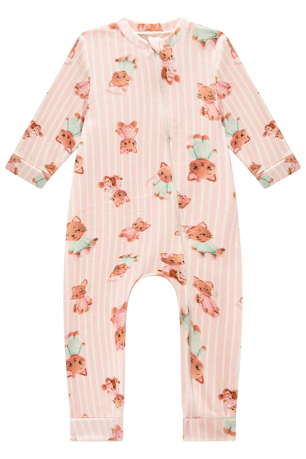 MACACAO EM FLEECE LUXO ROSA CLARO