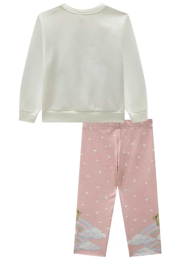 BLUSAO ML E LEGGING OFF WHITE