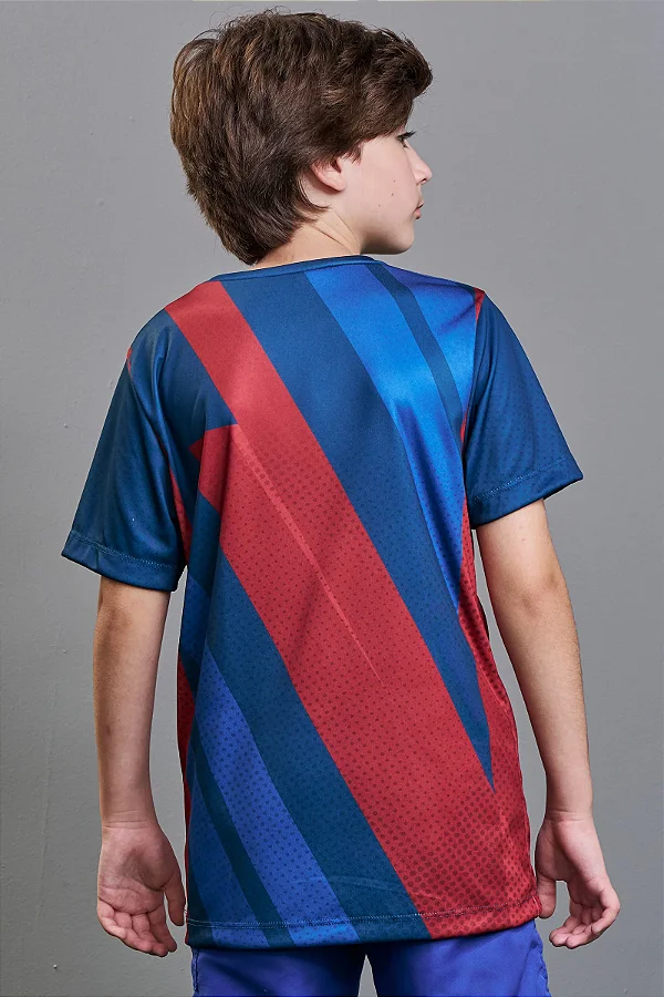 CAMISETA EM MALHA DRY SPORT AZUL ESCURO