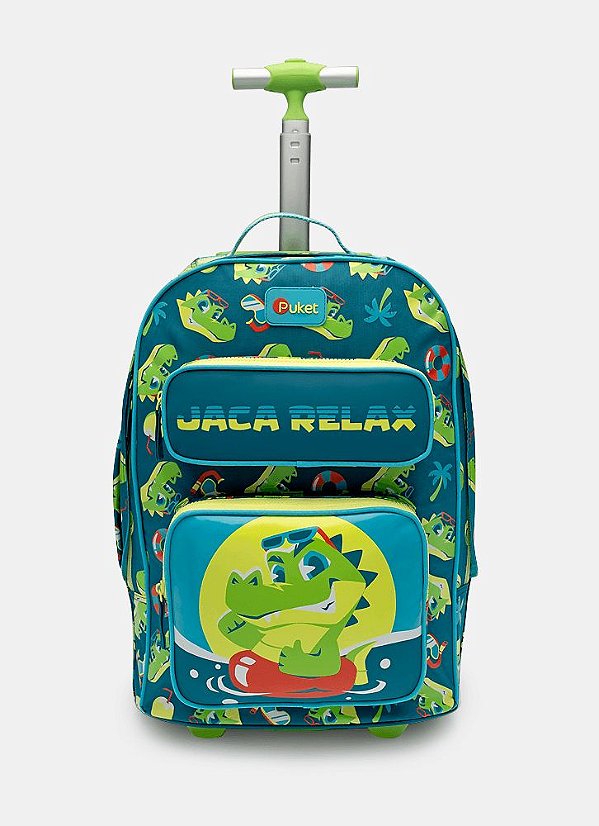 MOCHILA COM RODINHA JACA RELAX AZUL PETROLEO UN 7909692269951