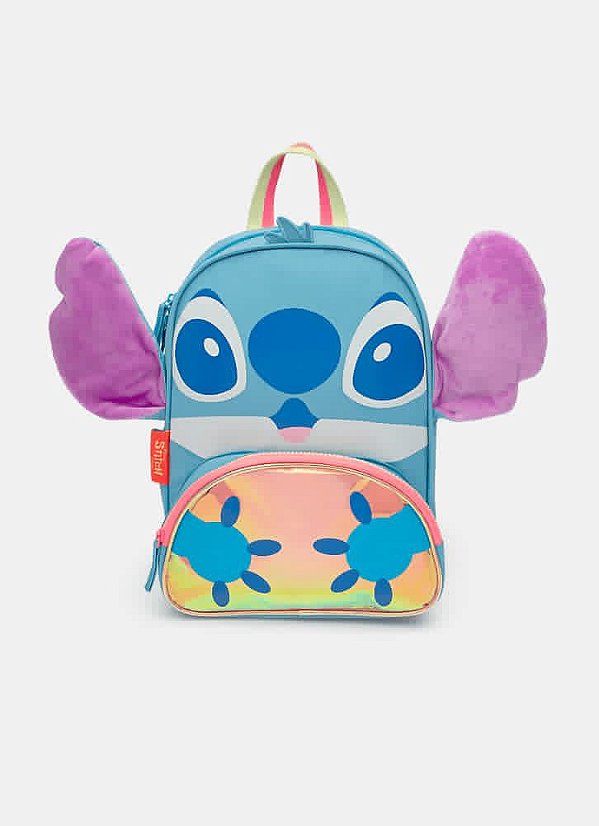 MOCHILA SEM RODINHA MEDIA LILO E STITCH AZUL CEU UN 7909692289539