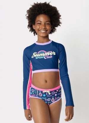 CONJUNTO CROPPED TEEN UNI TENNIS AZUL MARINHO 14 7909692260118