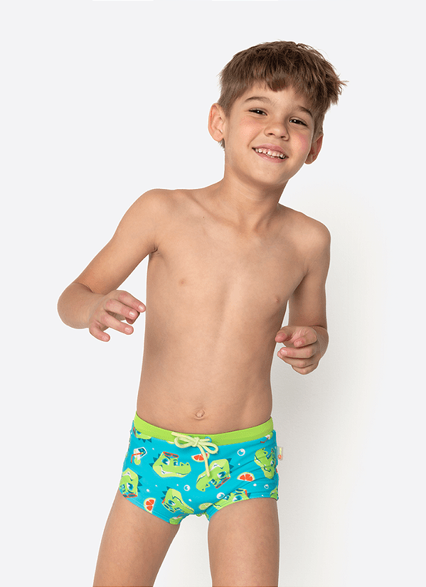 SUNGA BOXER KIDS JACA RELAX CORRIDA AZUL 4 7909692261146