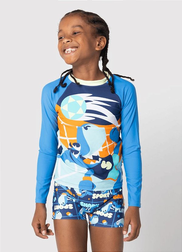 CONJUNTO KIDS TUBA FUTEVOLEI AZUL MARINHO 4 7909692261627