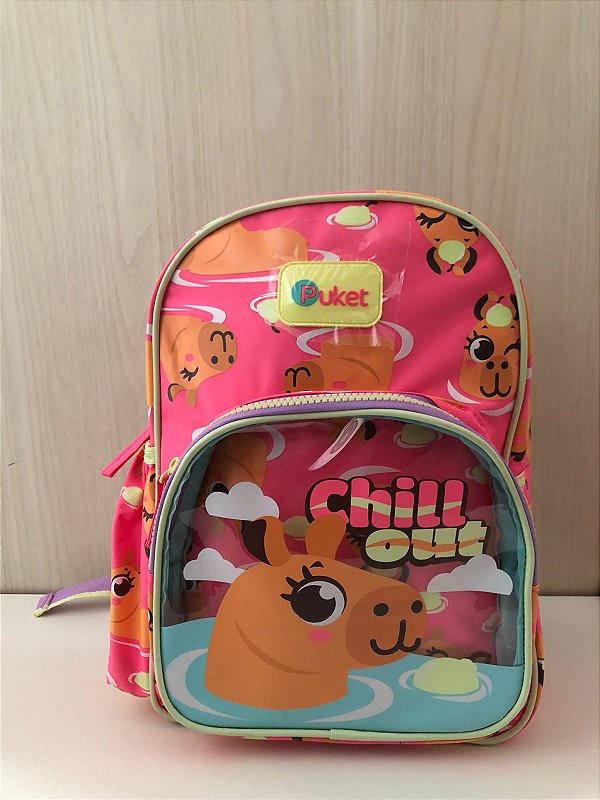 MOCHILA MEDIA CAPIVARA ROSA UN 7909692313562