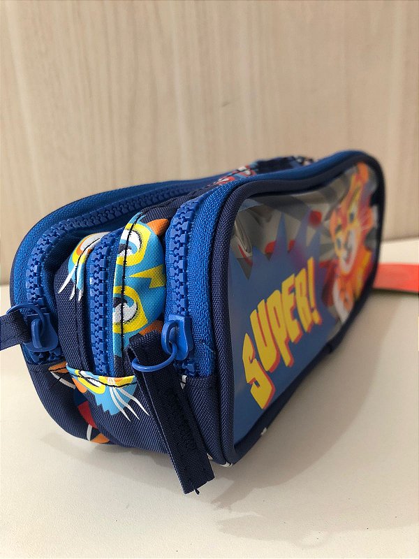 ESTOJO PEQUENO TRIPLO TIGRE LUCHA AZUL MARINHO UN 7909692302757