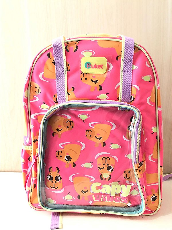 MOCHILA SEM RODINHA CAPIVARA ROSA UN 7909692313760