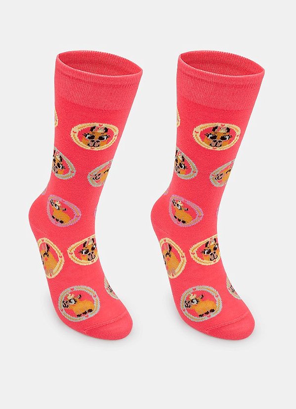 8240 MEIA 3/4 DESENHADA KIDS CAPI EF ROSA 23 A 27 7909692282264